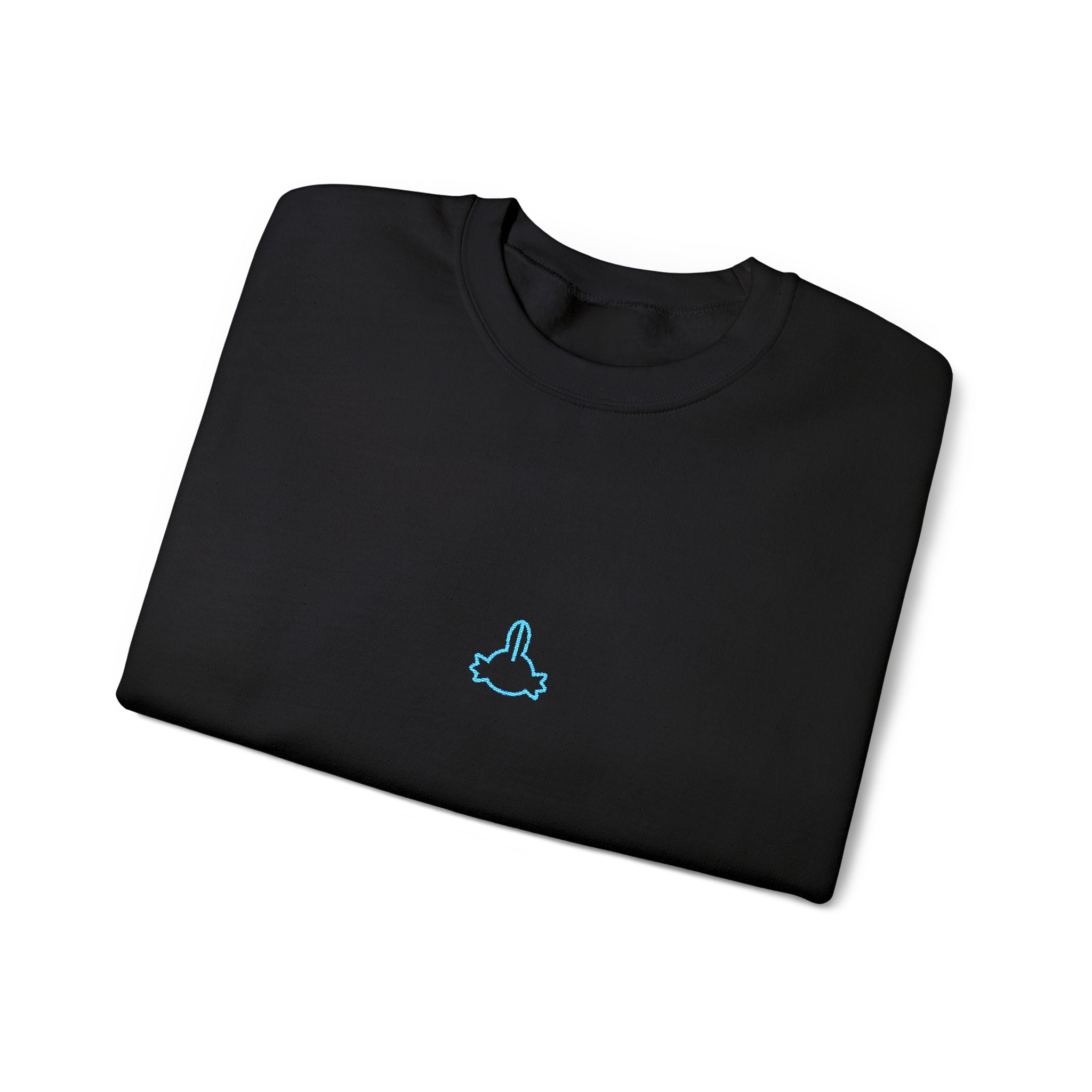 Axolotl Head Unisex Embroidered Crewneck Sweatshirt